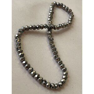 faceted black elastic bracelet disco ball shimmering bling jewelry